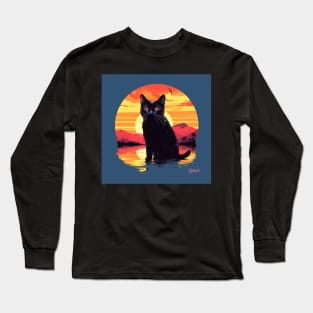 Retro Cat Shirt Long Sleeve T-Shirt